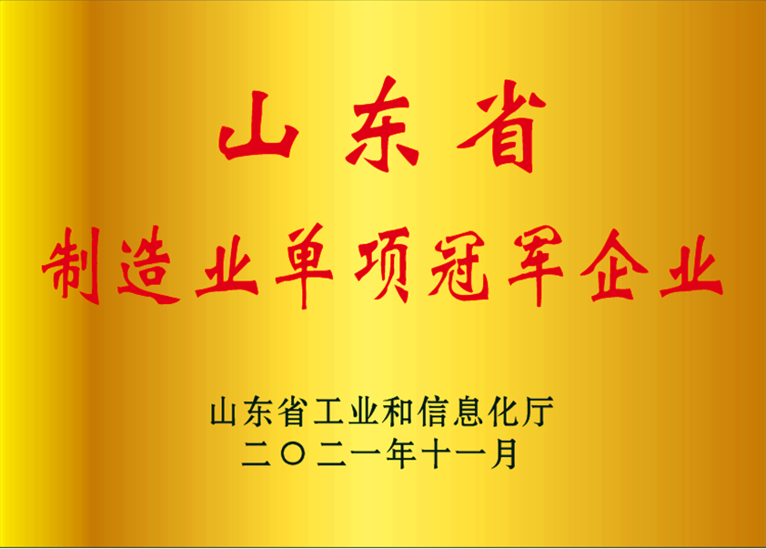 山東省制造業(yè)單項(xiàng)冠軍企業(yè)